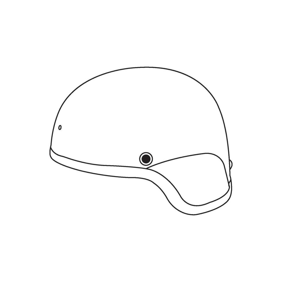 Military steel helmet icon vector