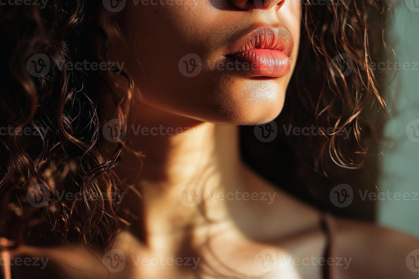 A Woman with a very female body. AI generate photo