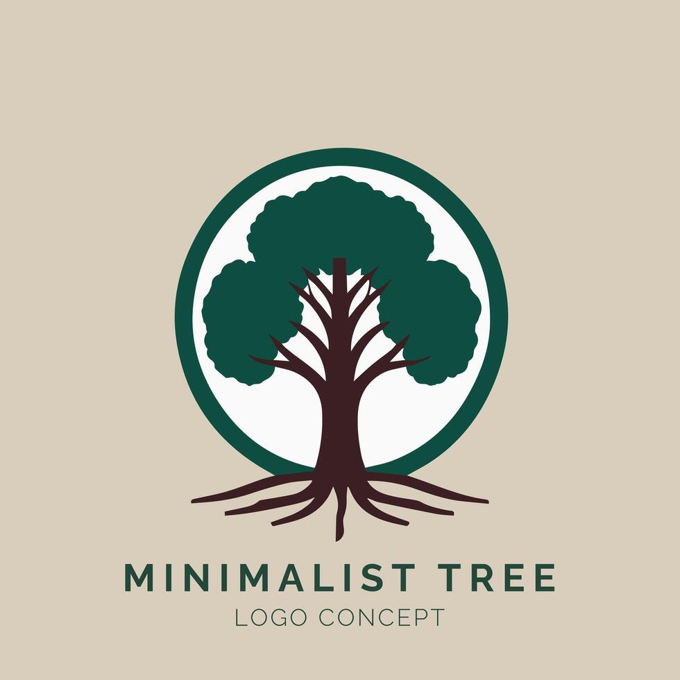 Minimalist Tree Minimalist Logo Concept vector
