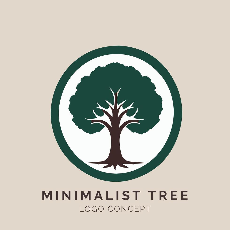 Minimalist Tree Minimalist Logo Concept vector