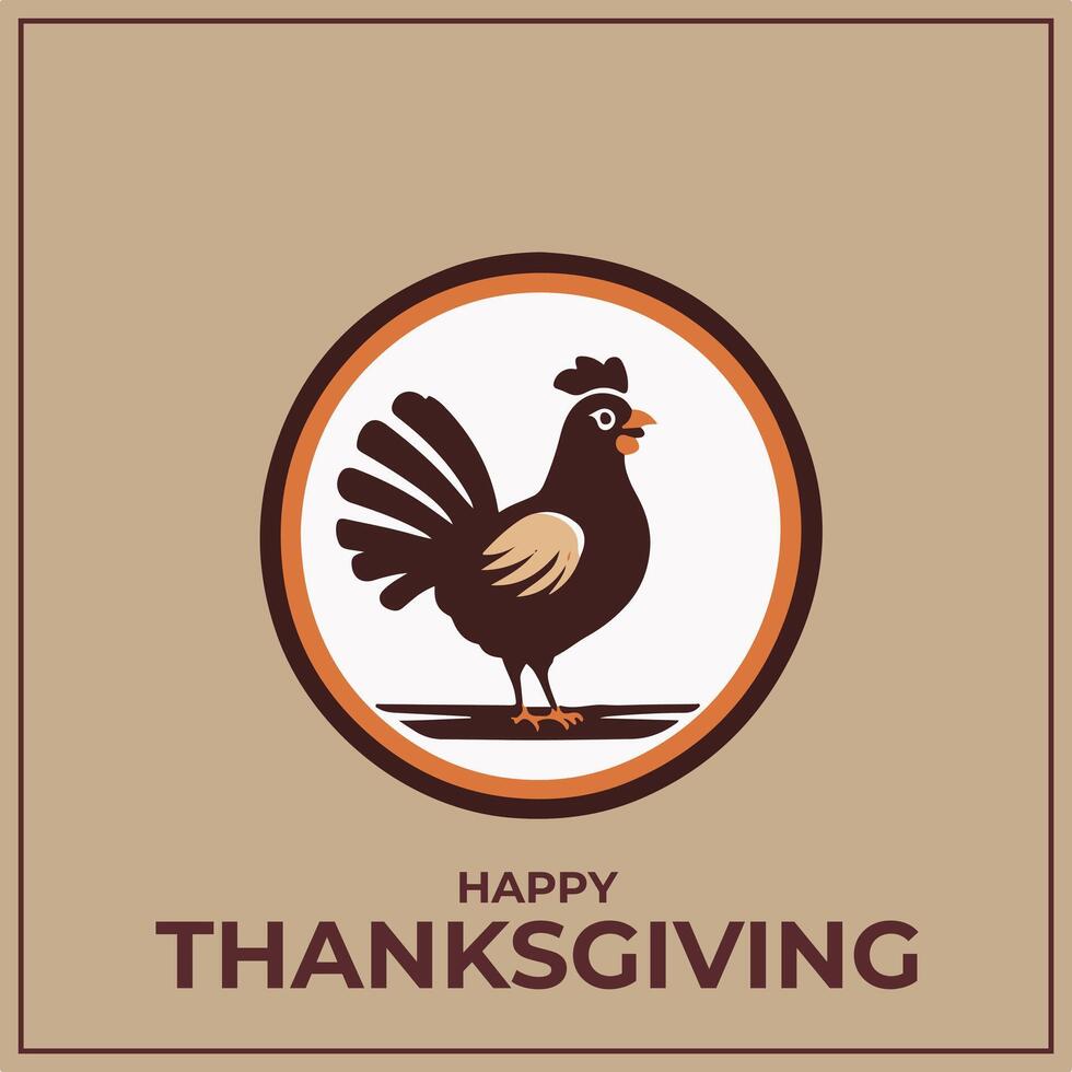 Thanks Giving Day Minimalist Logo Concept vector
