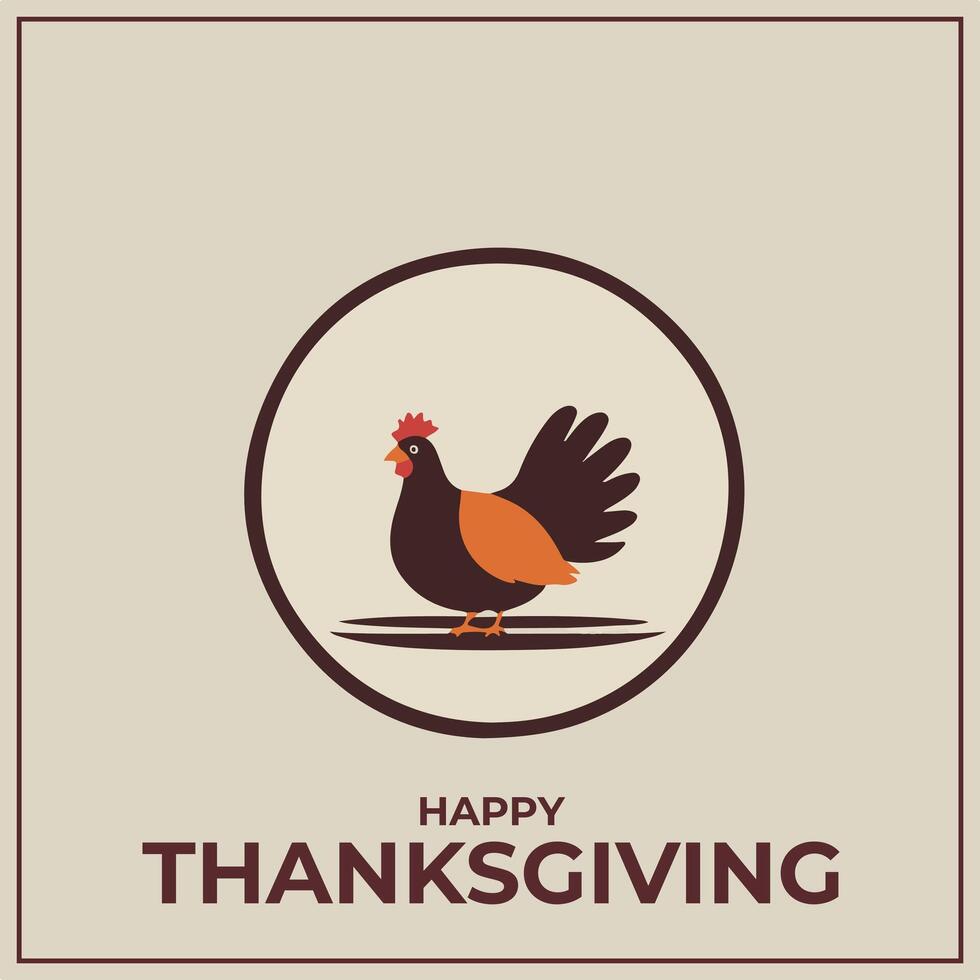 Thanks Giving Day Minimalist Logo Concept vector