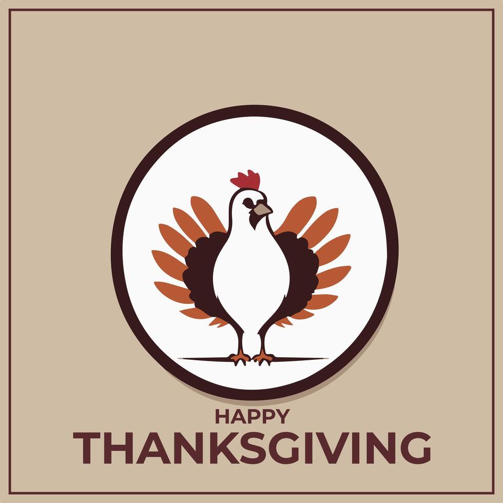 Thanks Giving Day Minimalist Logo Concept vector