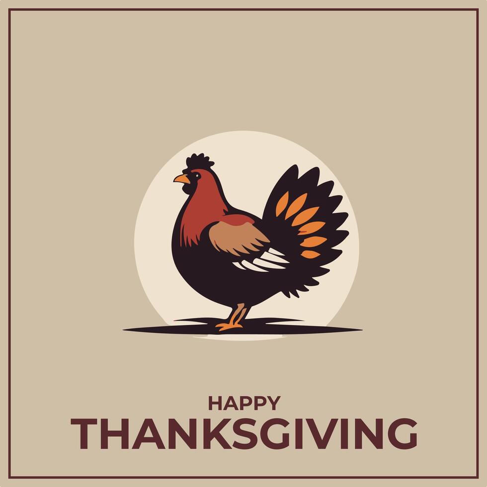 Thanks Giving Day Minimalist Logo Concept vector
