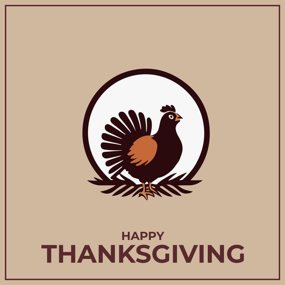 Thanks Giving Day Minimalist Logo Concept vector