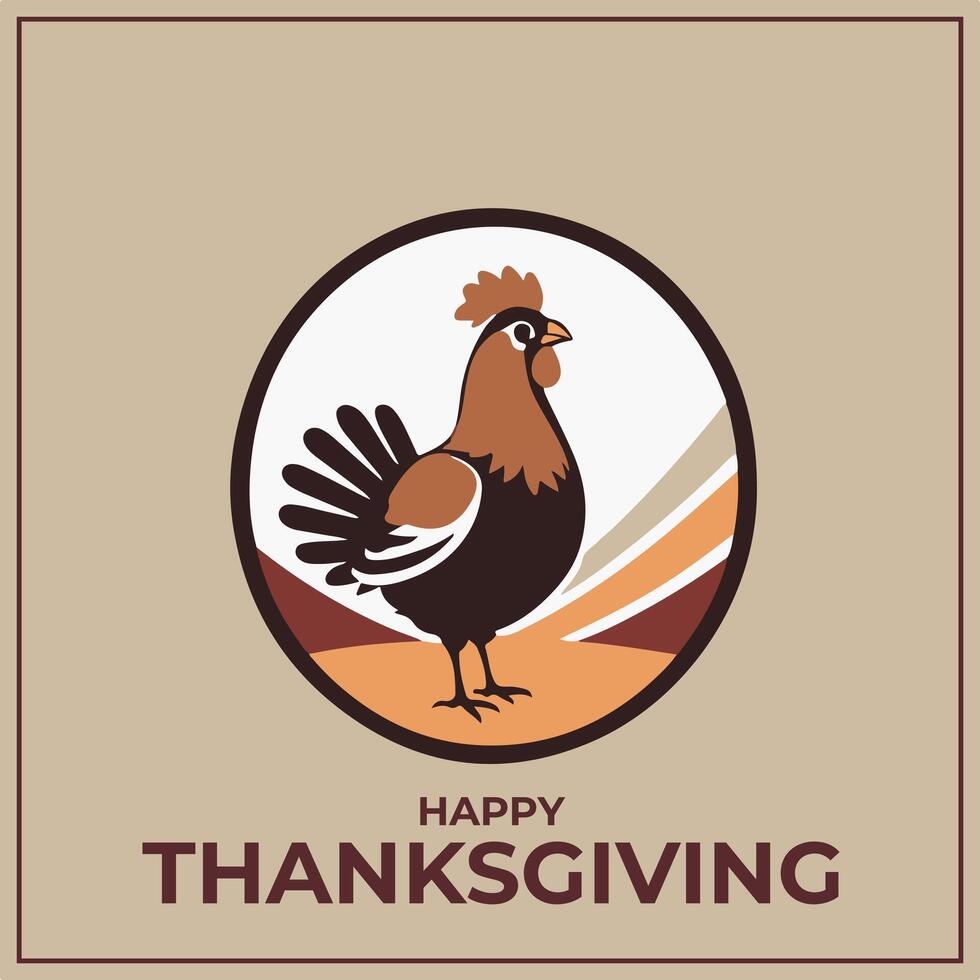 Thanks Giving Day Minimalist Logo Concept vector