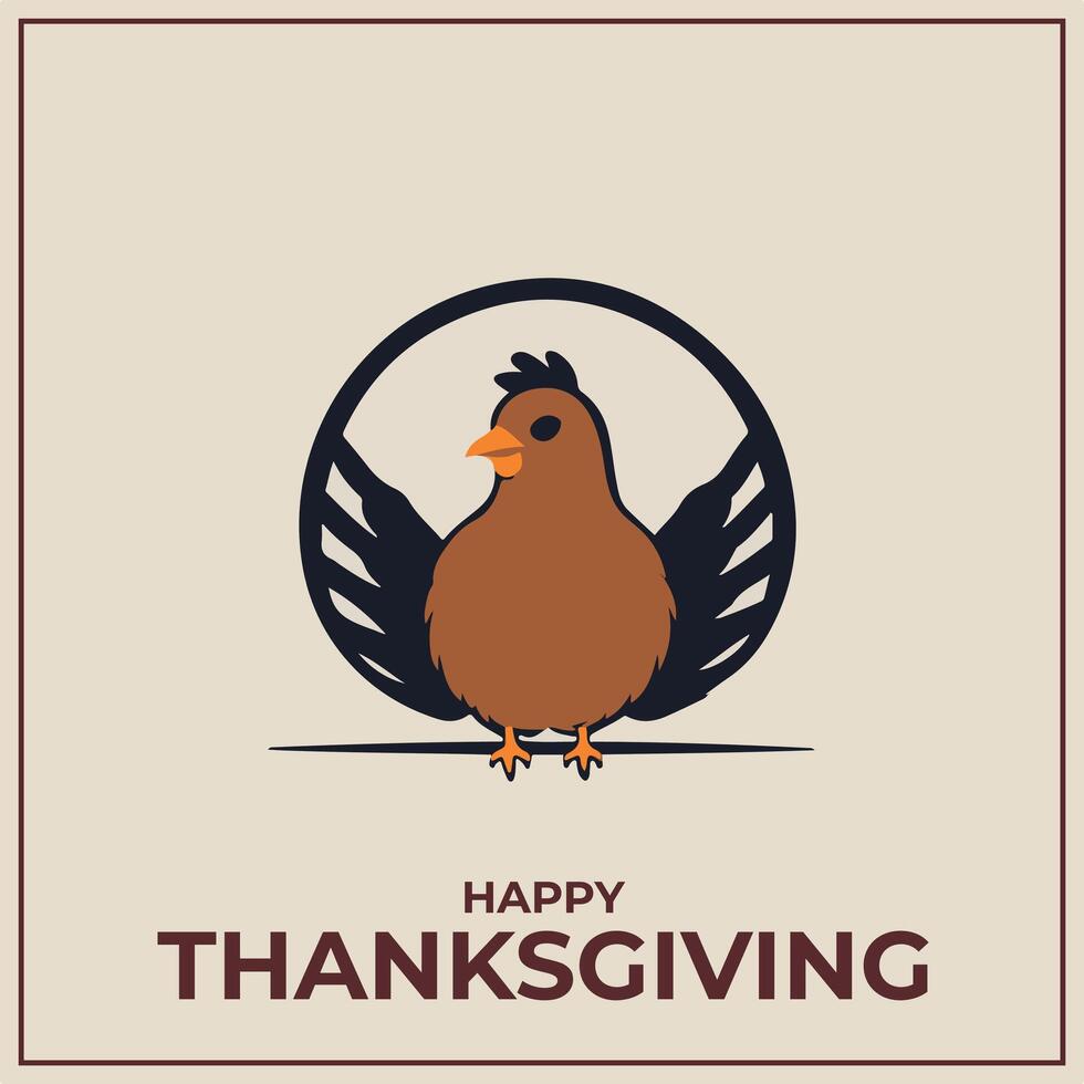 Thanks Giving Day Minimalist Logo Concept vector