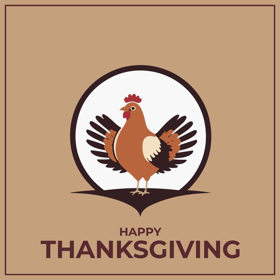 Thanks Giving Day Minimalist Logo Concept vector