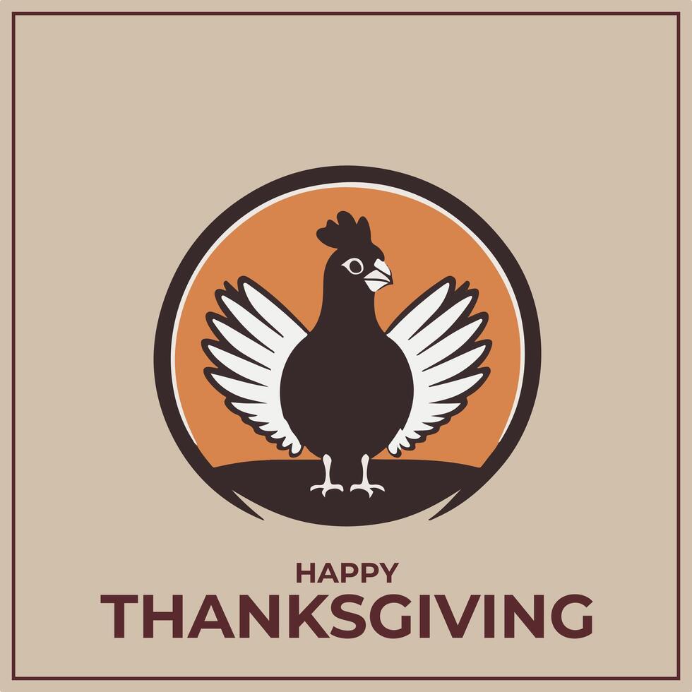 Thanks Giving Day Minimalist Logo Concept vector