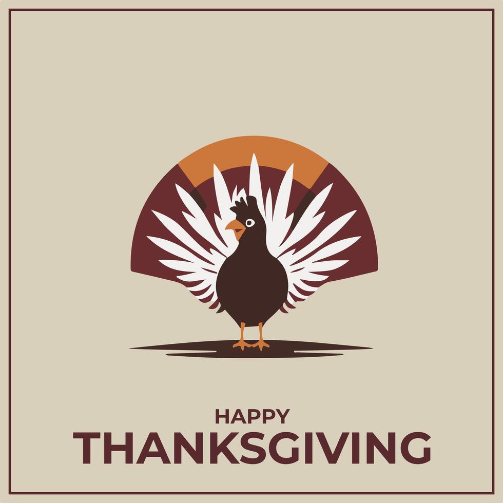 Thanks Giving Day Minimalist Logo Concept vector