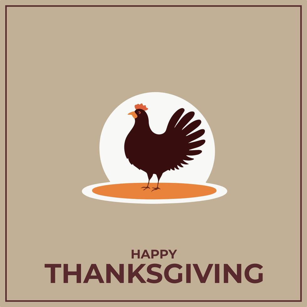 Thanks Giving Day Minimalist Logo Concept vector