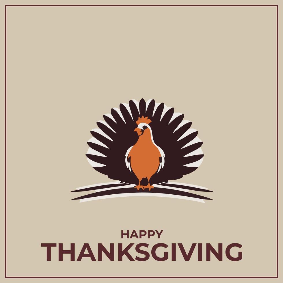 Thanks Giving Day Minimalist Logo Concept vector
