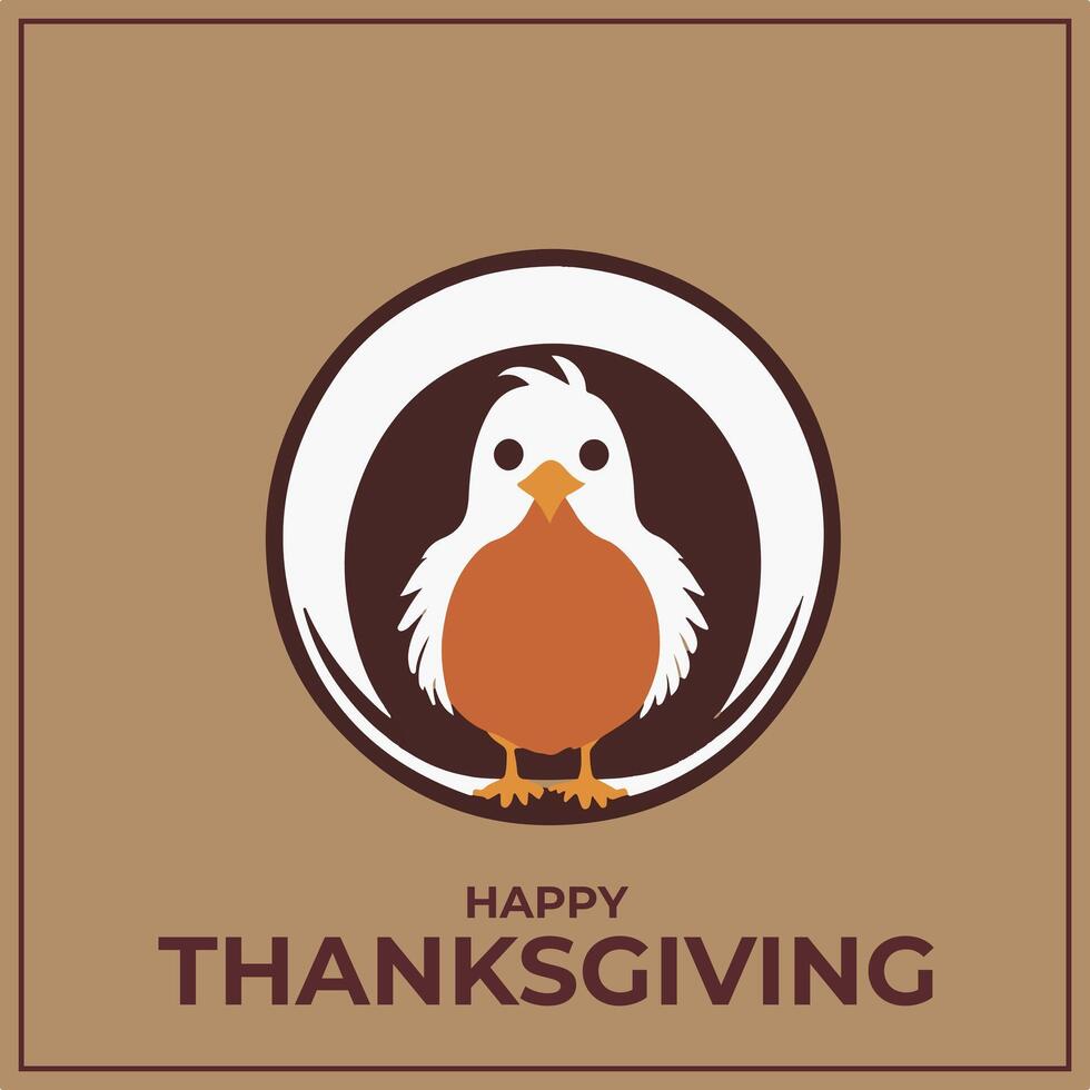 Thanks Giving Day Minimalist Logo Concept vector