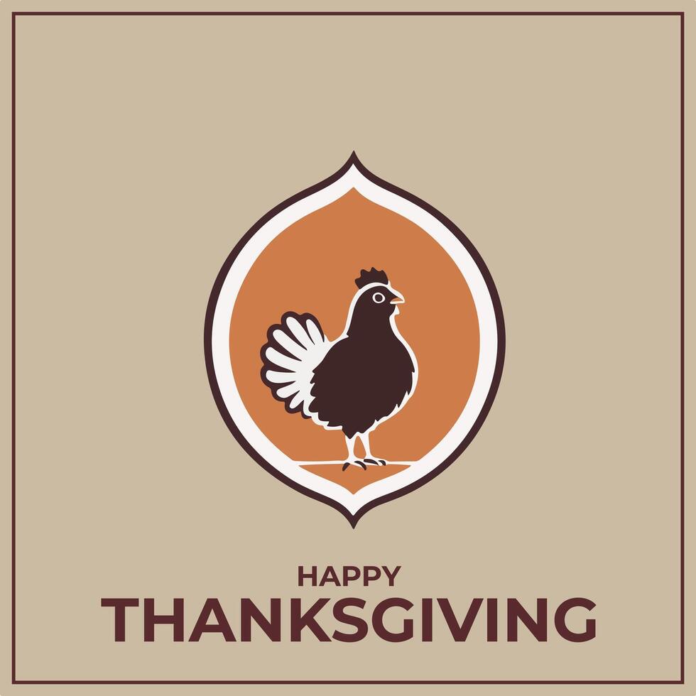 Thanks Giving Day Minimalist Logo Concept vector
