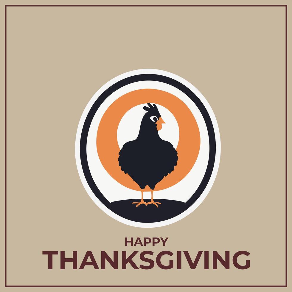 Thanks Giving Day Minimalist Logo Concept vector