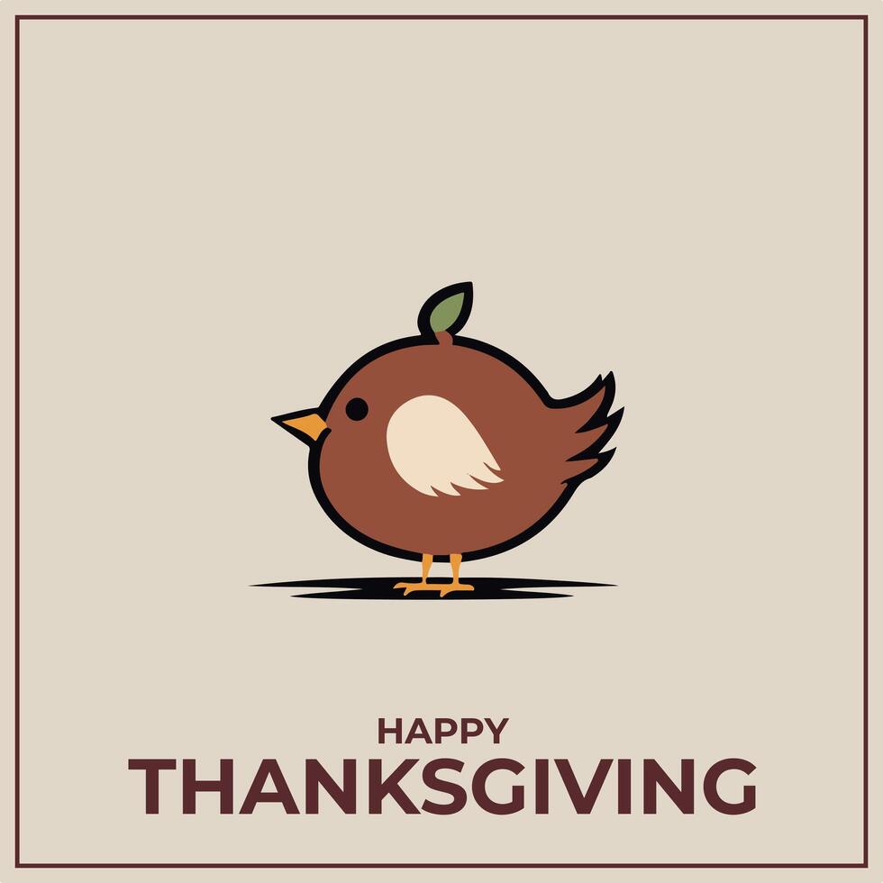 Thanks Giving Day Minimalist Logo Concept vector