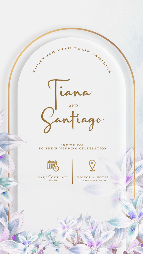 Digital Wedding Invitation Template with Geometric Shape psd