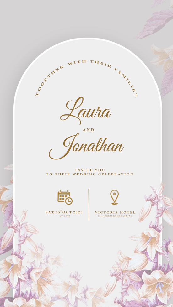 Digital Wedding Invitation Template with Geometric Shape psd
