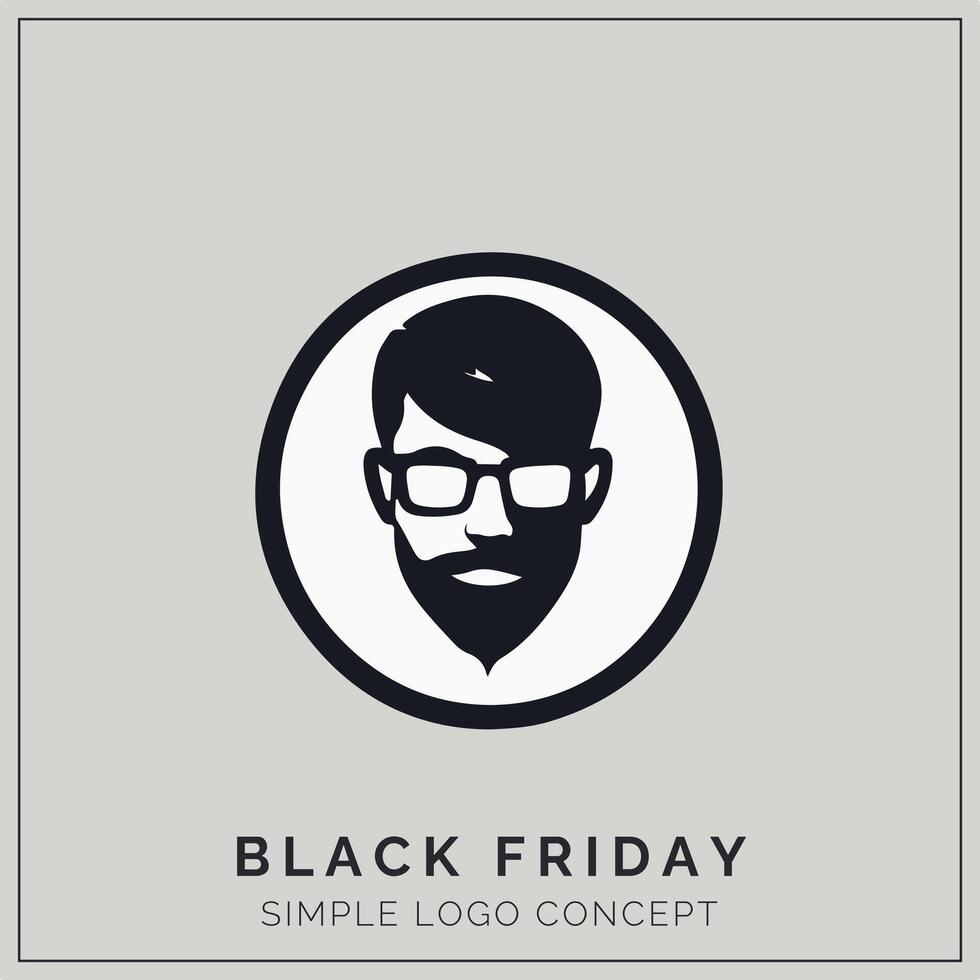 Black Friday Minimalist Logo Concept vector