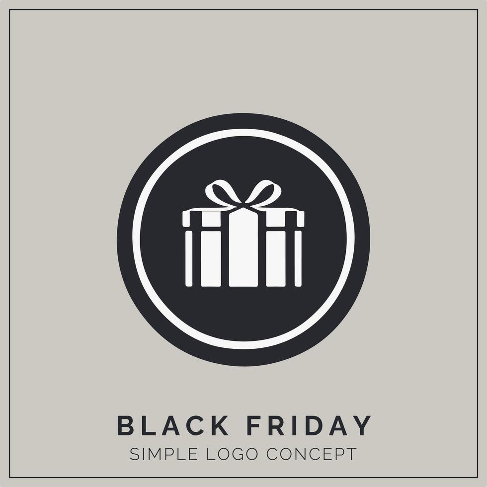 Black Friday Minimalist Logo Concept vector
