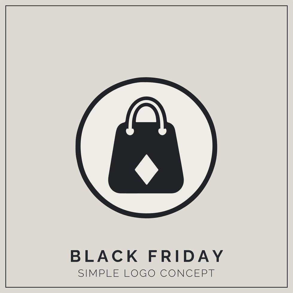 Black Friday Minimalist Logo Concept vector