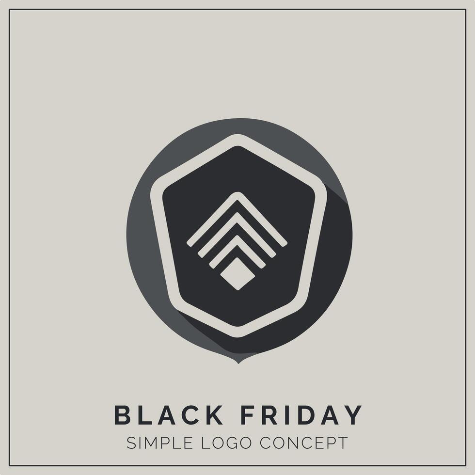 Black Friday Minimalist Logo Concept vector
