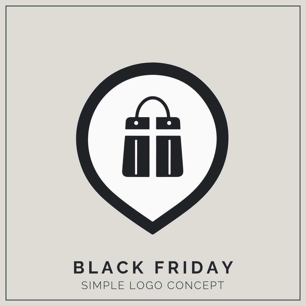 Black Friday Minimalist Logo Concept vector