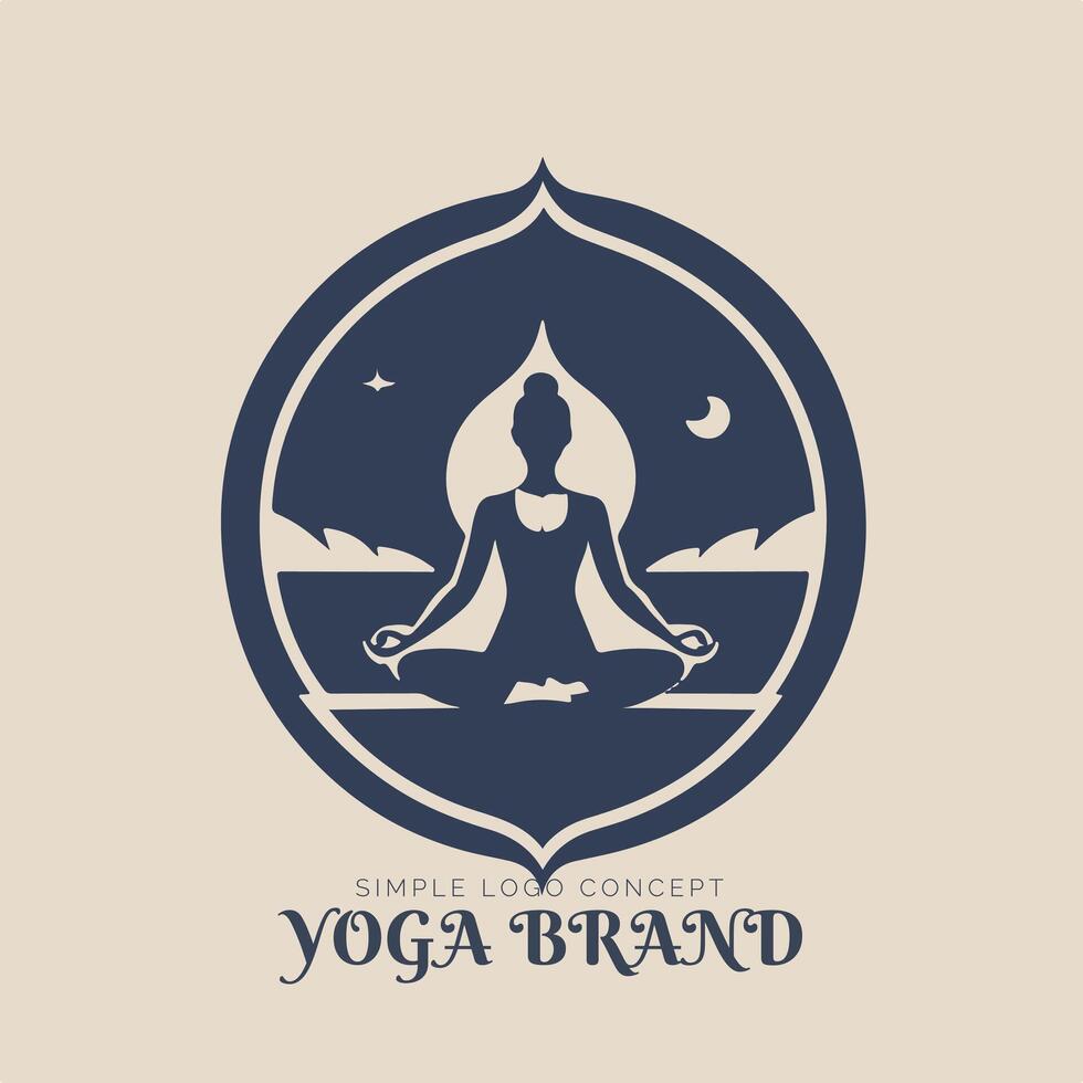 Yoga Minimalist Logo Concept vector