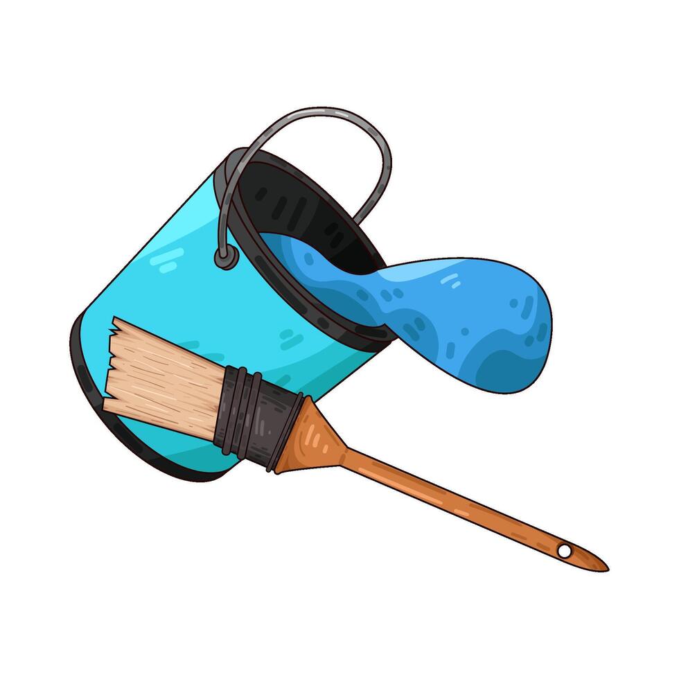 Illustration of paint bucket vector