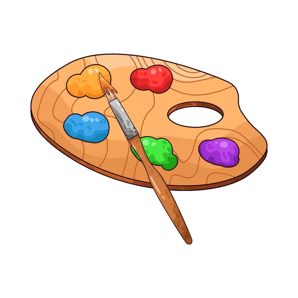 Illustration of paint palette vector