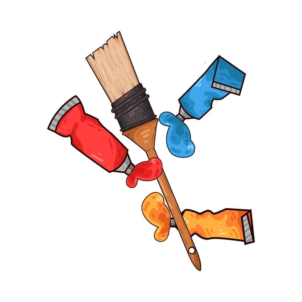 Illustration of paint brush vector