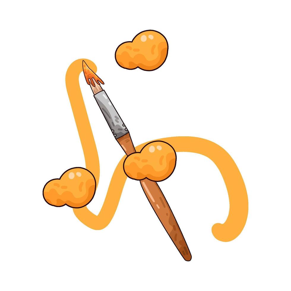 Illustration of paint brush vector