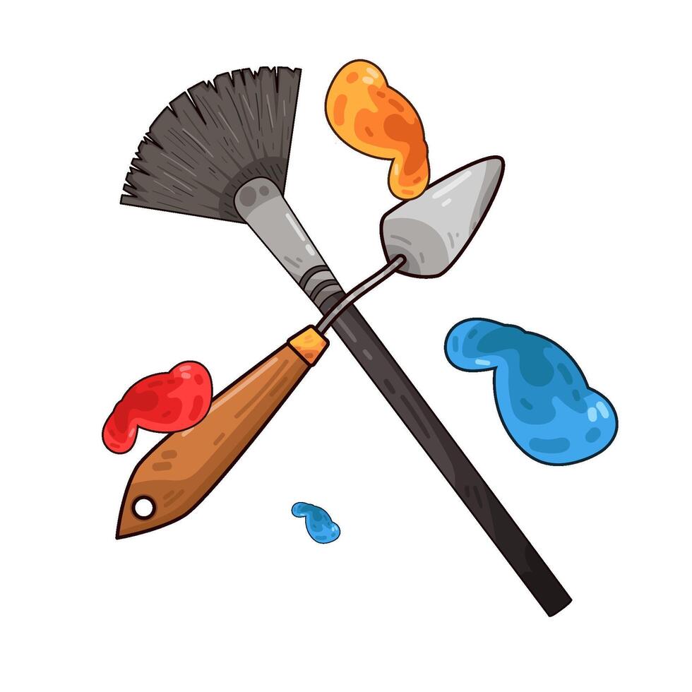 Illustration of paint brush vector