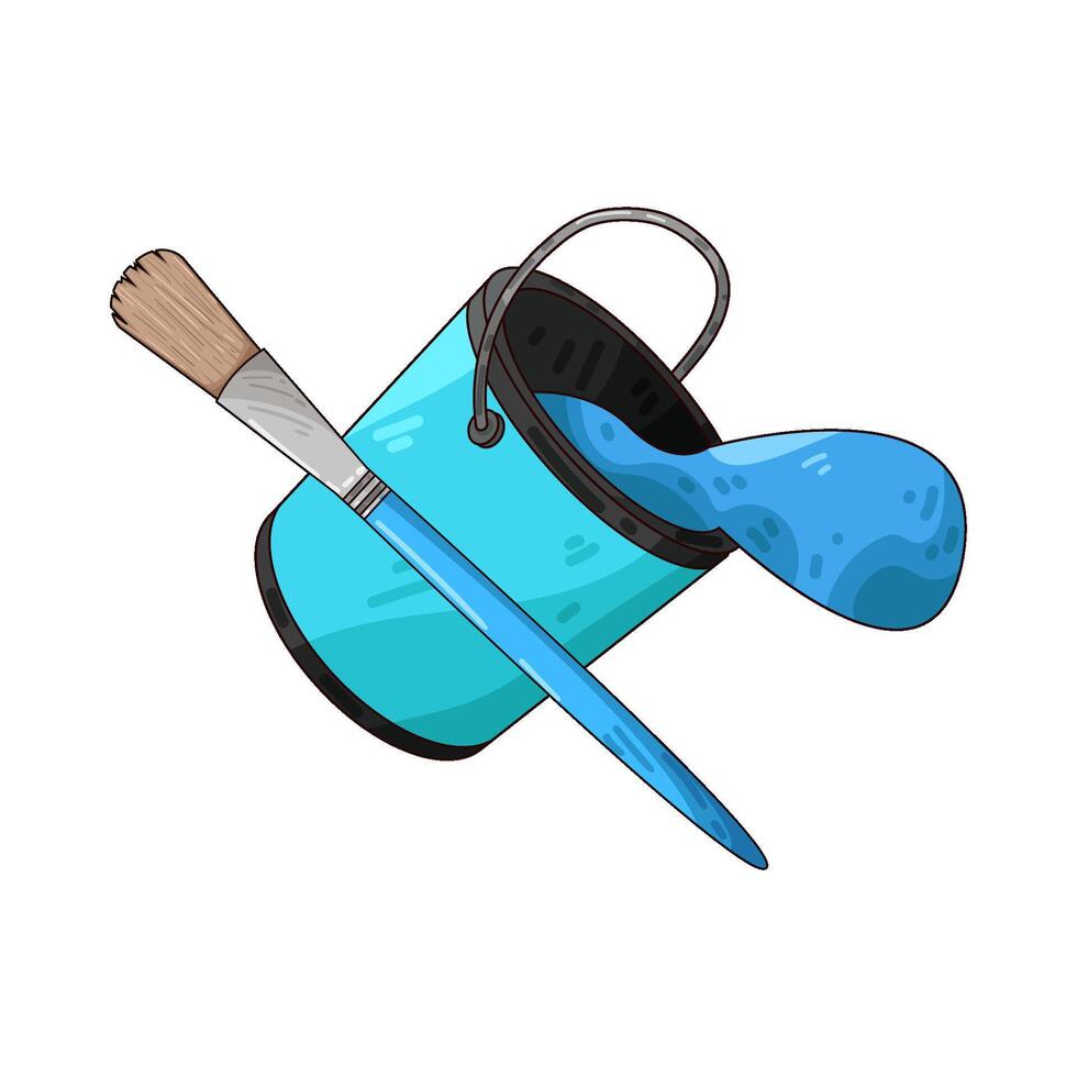 Illustration of paint bucket vector