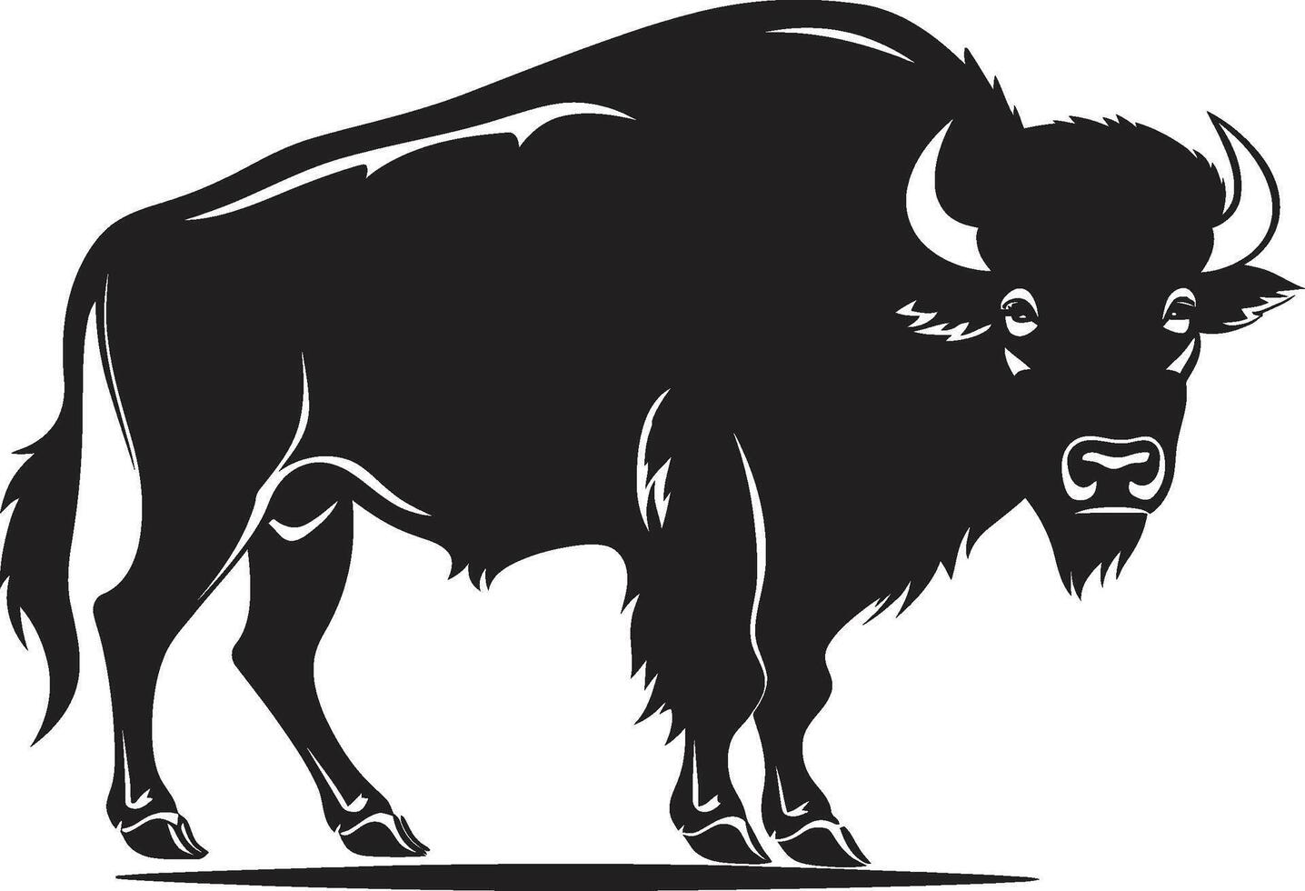 The Black Bison Way Strong Proud and Unforgettable Bison it or Bison it Out Choose the Powerful Black Logo vector