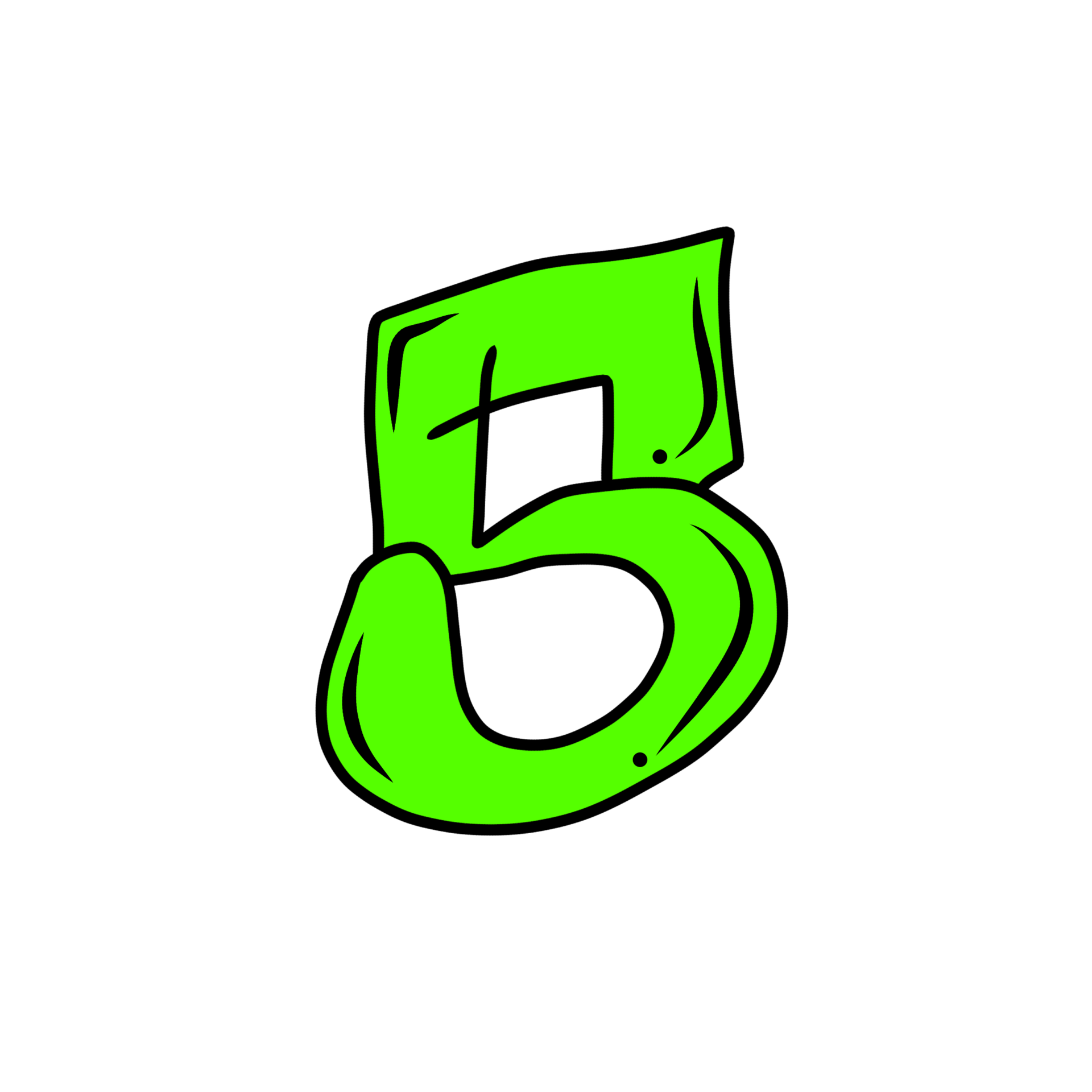 number graffiti icon on transparent background 46434404 PNG