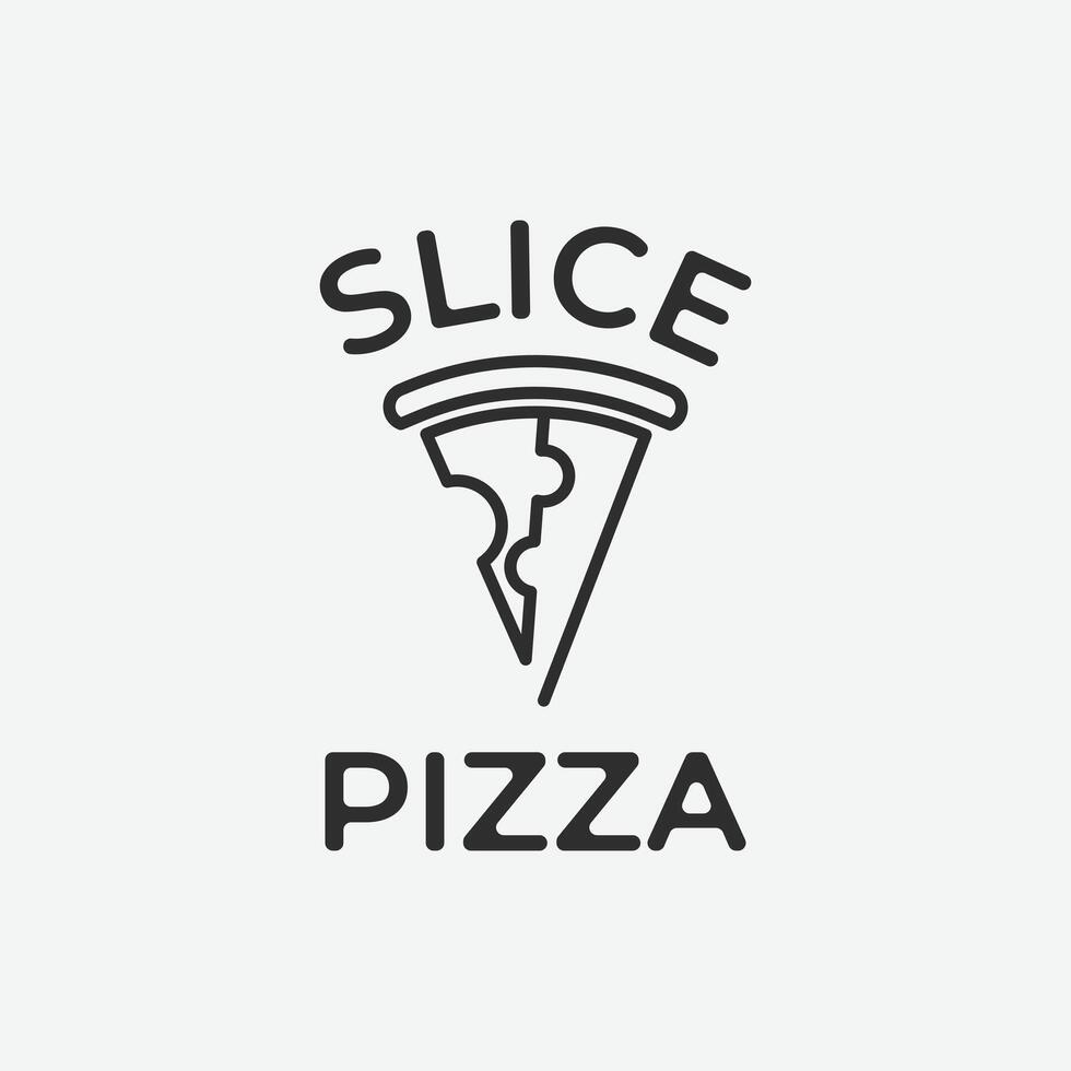 slice pizza logo simple icon design vector