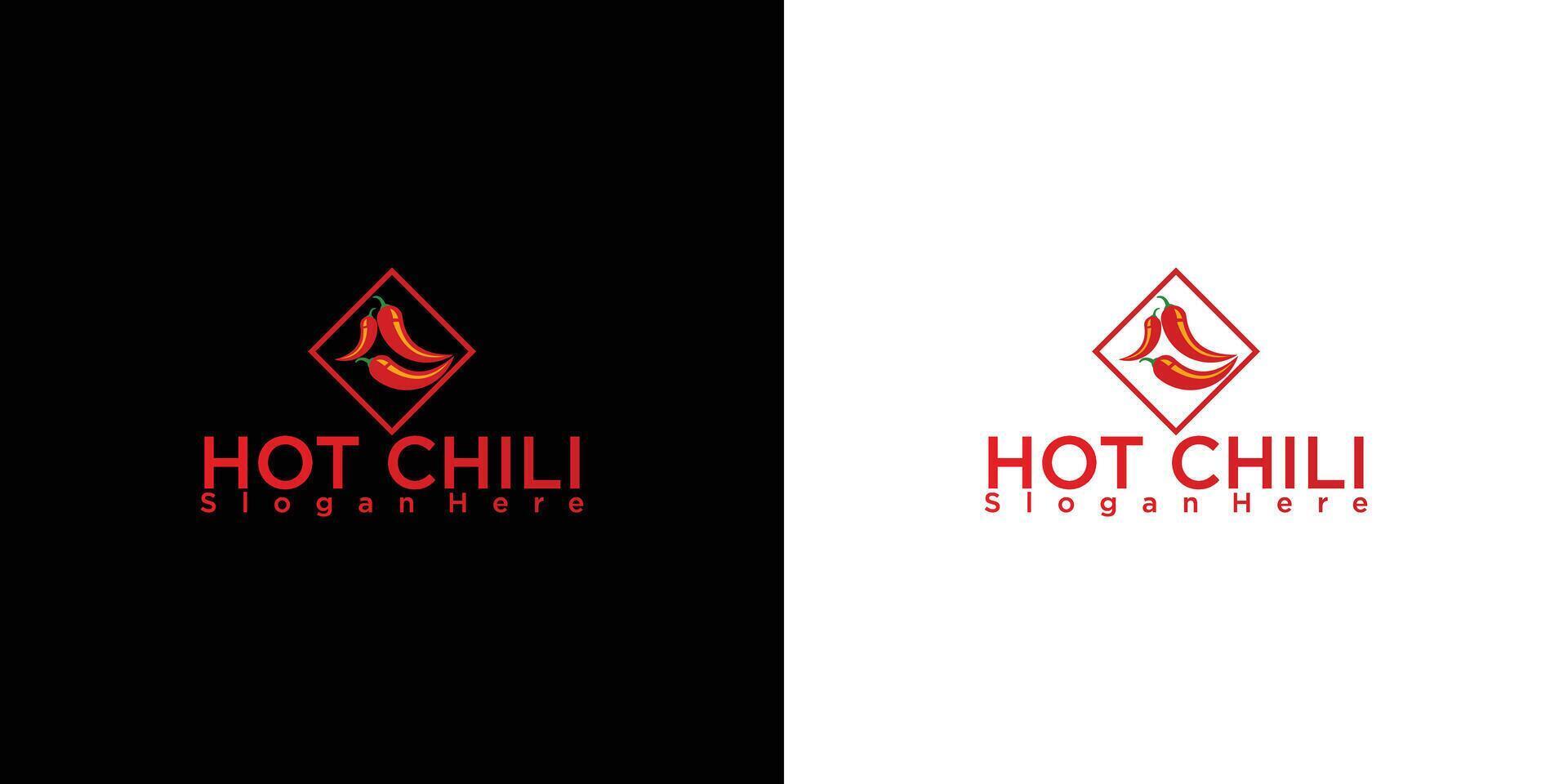 Hot chili logo design with latest modern style vector