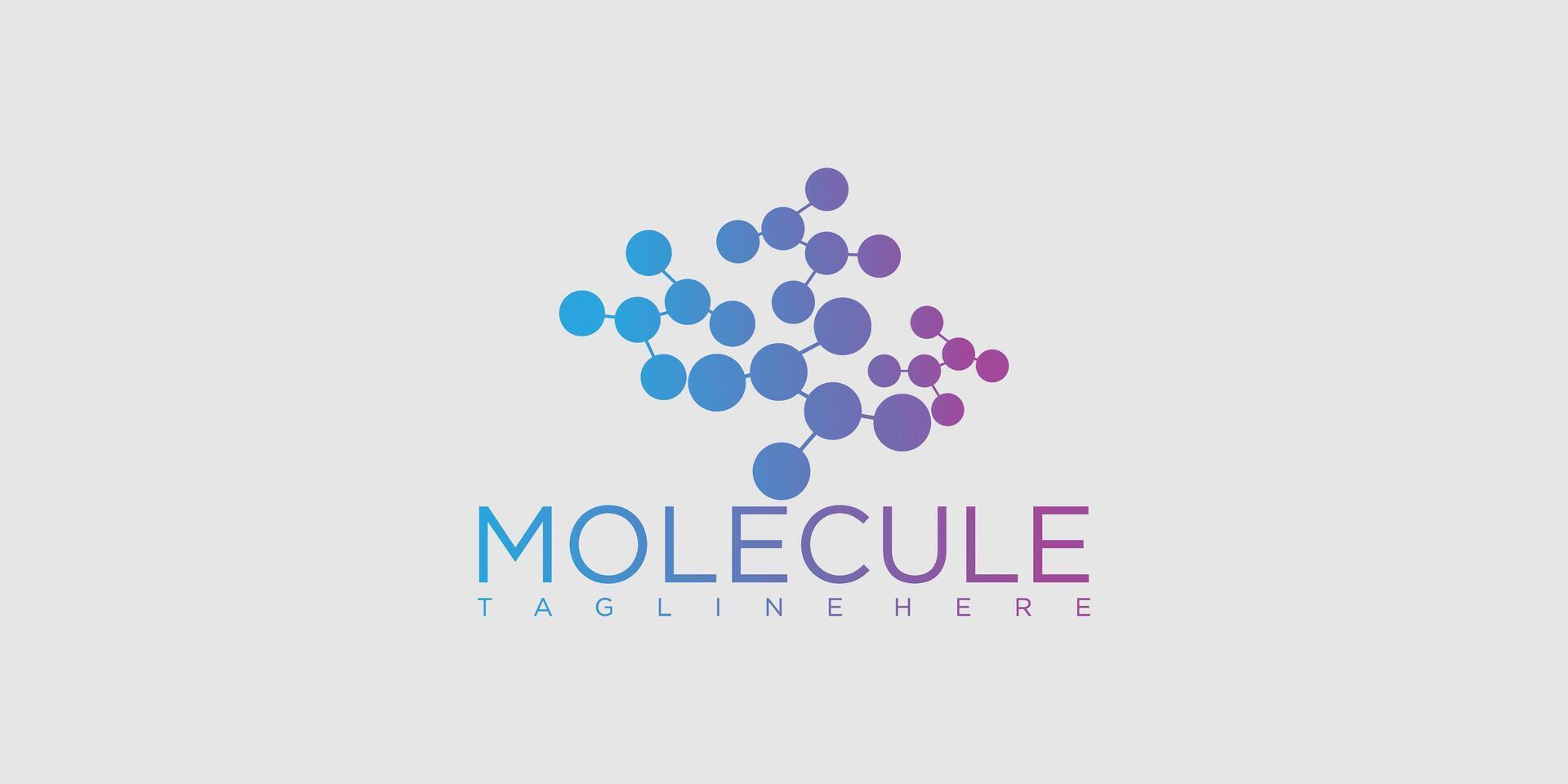 Molecule icon logo with modern abstract style design premium vector