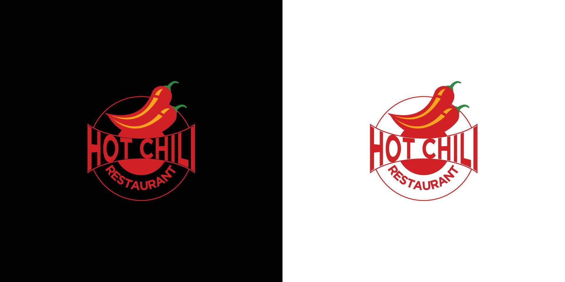 Hot chili logo design with latest modern style vector