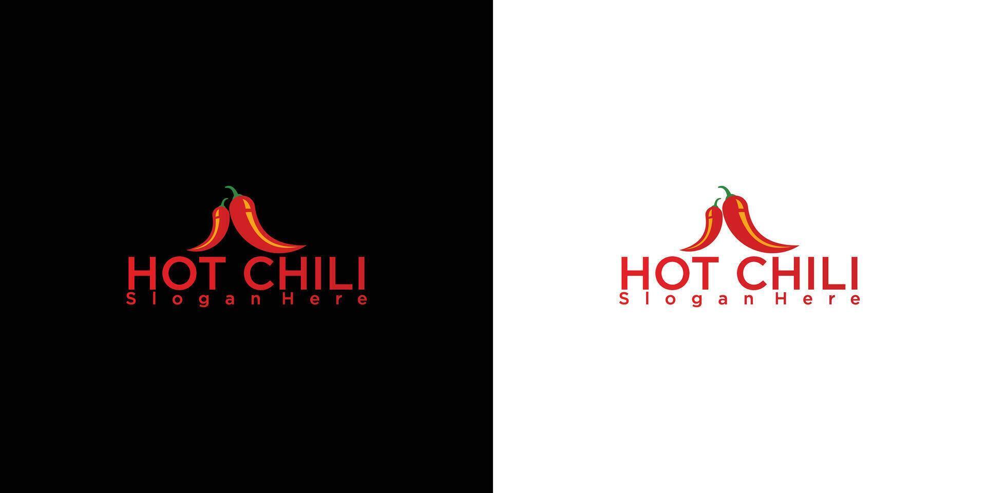 Hot chili logo design with latest modern style vector