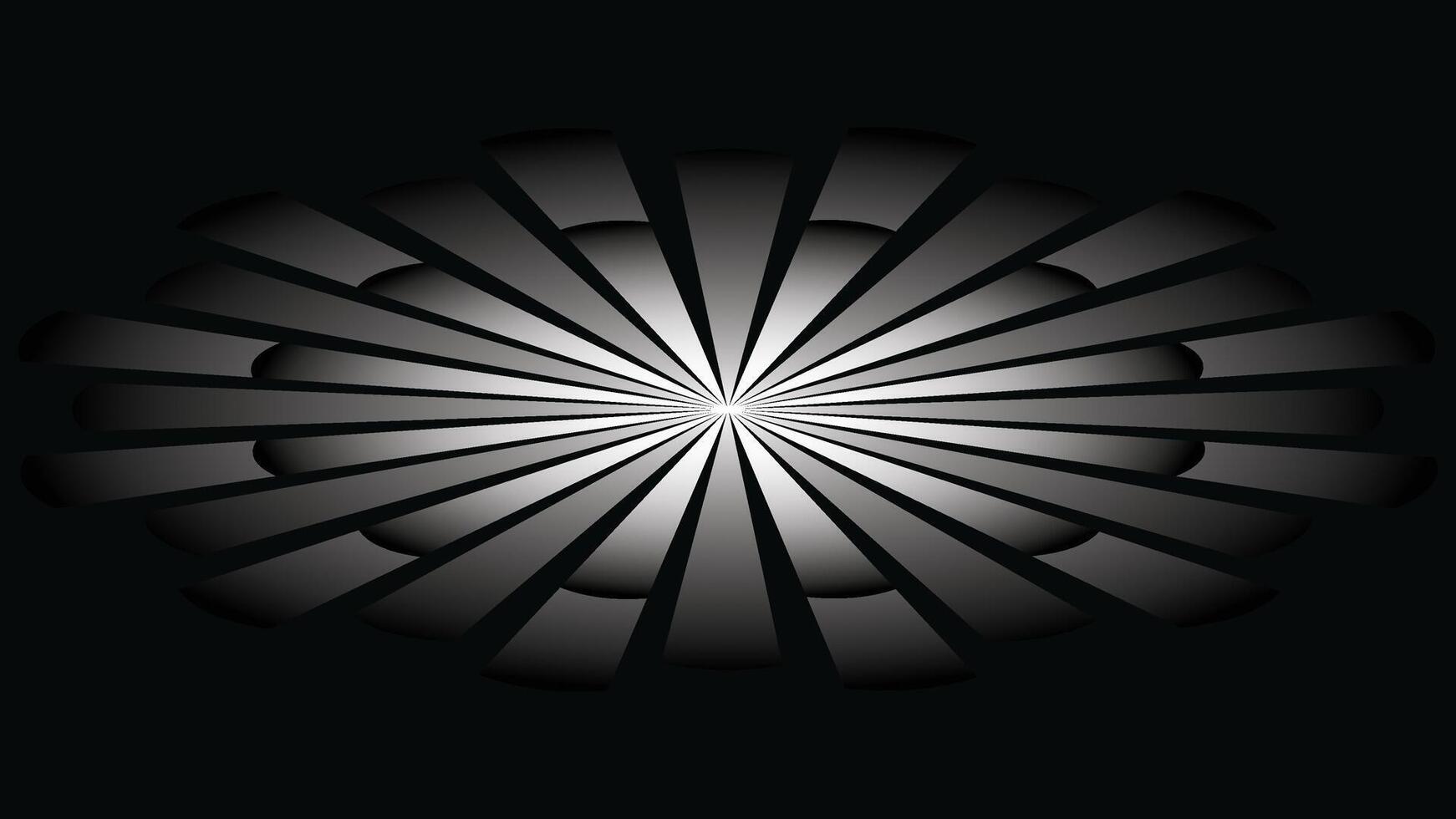 Silver Ellipse symetrical with black background vector