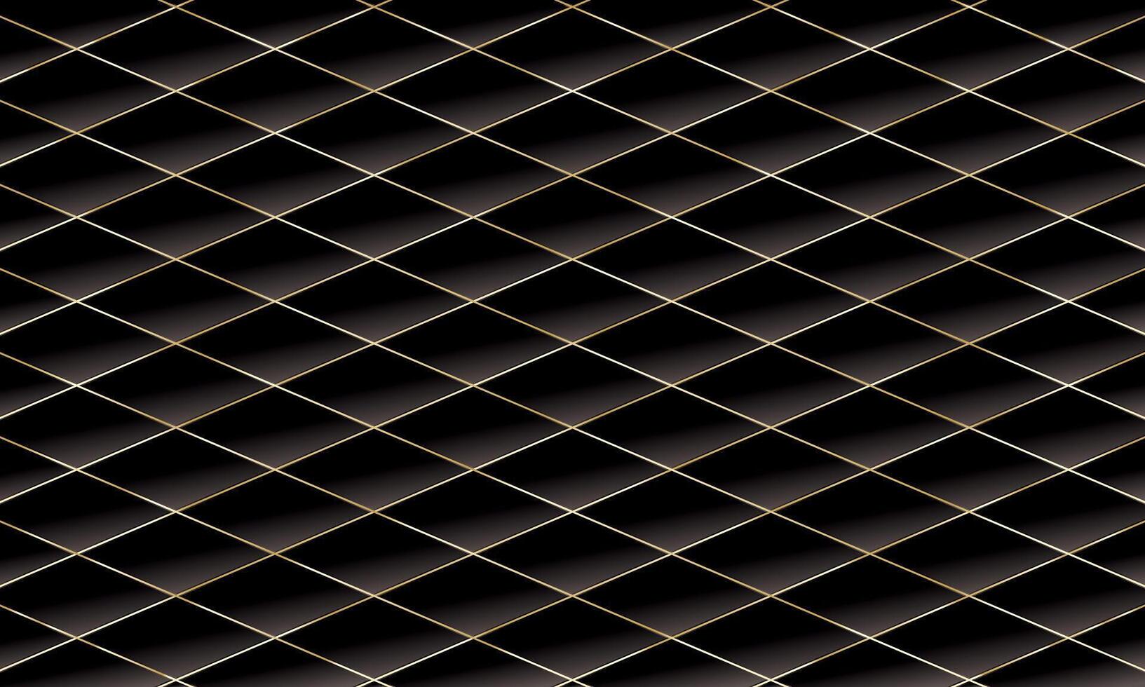 Black Background with symetrical gold pattern vector