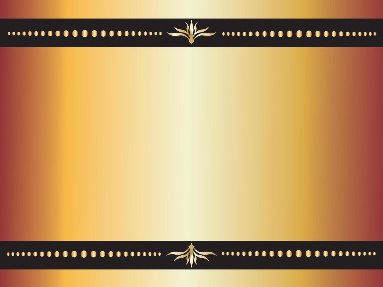 gold background with simple decorative border vector