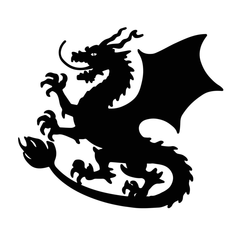Here is an illustration of a Chinese dragon vector