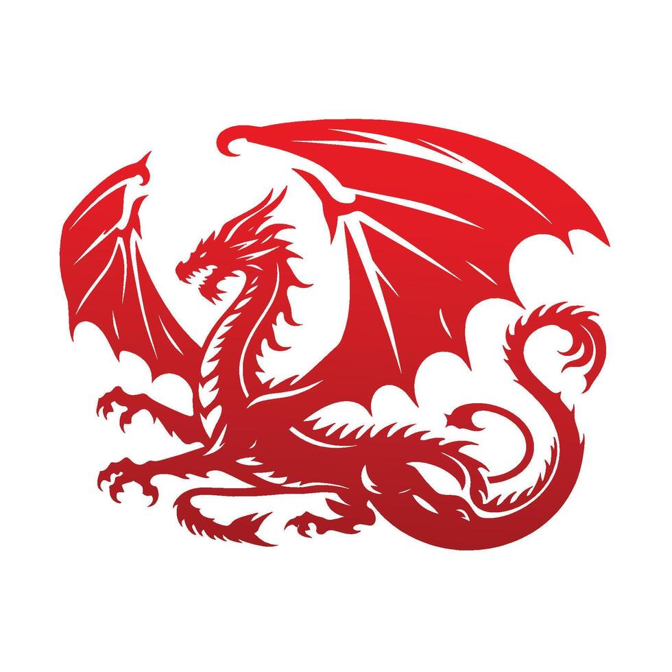 Here is an illustration of a Chinese dragon vector