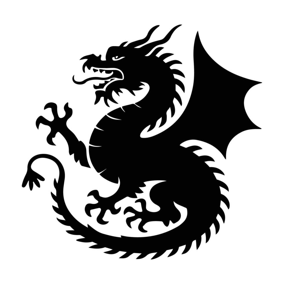 Here is an illustration of a Chinese dragon vector