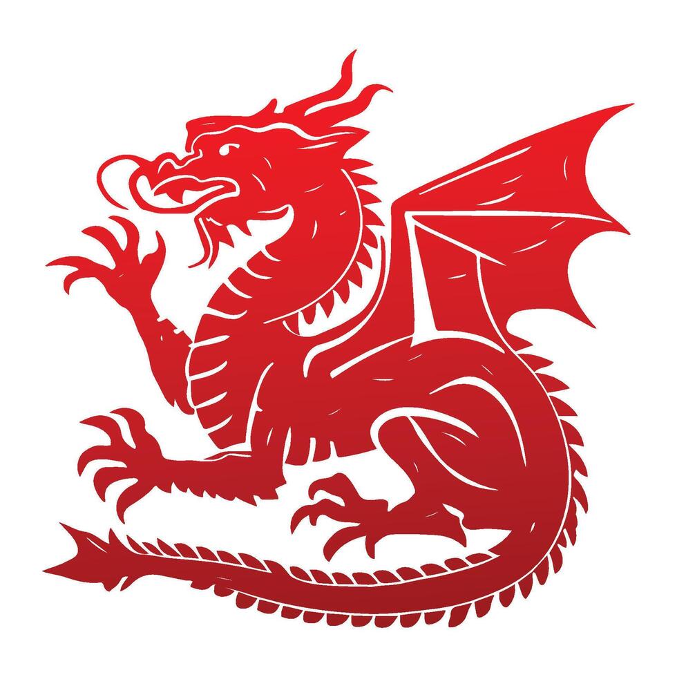 Here is an illustration of a Chinese dragon vector