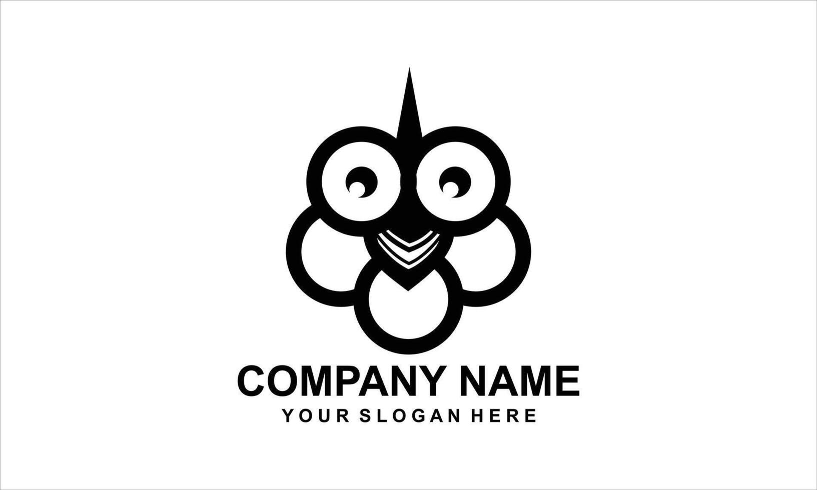 simple and unique chicken head logo vector