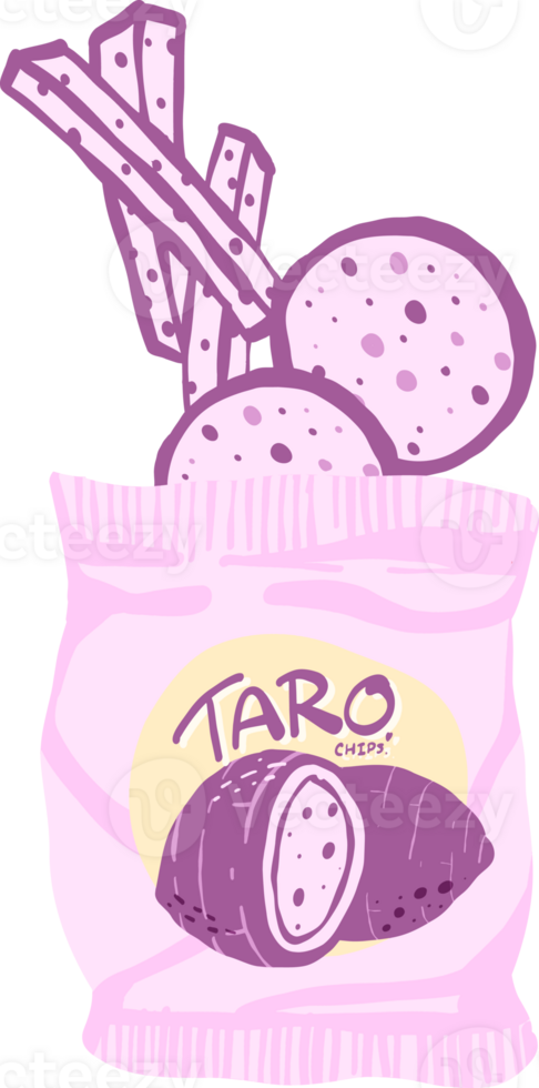 collection of taro elements png